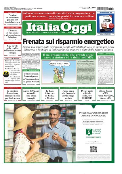 Italia oggi : quotidiano di economia finanza e politica